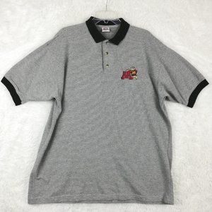 Minnesota Gophers Truefan Mens Shirt Polo Embroidered Short Sleeve Gray Black XL